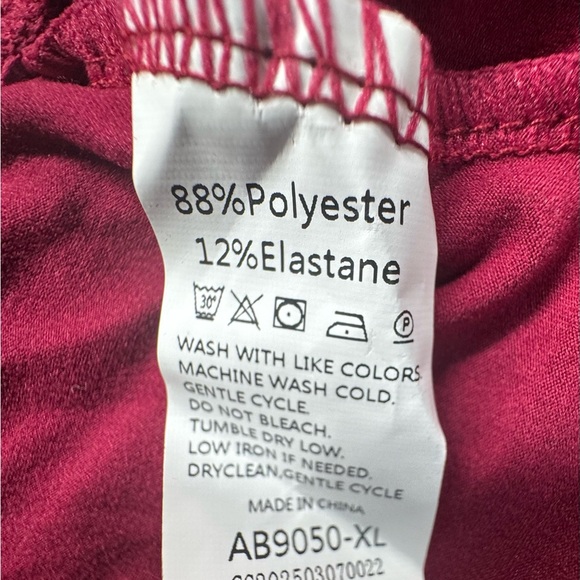 High waist Workout Leggings Burgundy Women’s XL - NWOT - Picture 4 of 6